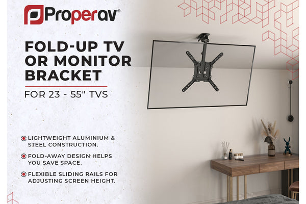 Retractable Fold Up Ceiling Mounted TV Bracket 23" 24" 28" 32" 37" 40" 42" 43" 46" 50" 55" VESA Max 400x400