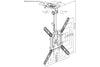 Retractable Fold Up Ceiling Mounted TV Bracket 23" 24" 28" 32" 37" 40" 42" 43" 46" 50" 55" VESA Max 400x400