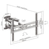 Heavy Duty Swing Arm TV Wall Bracket 37" 40" 42" 43" 46" 50" 55" 60" 65" 70" 75" VESA Max 600x400 Black