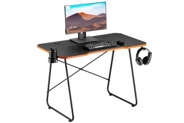 Computer Workstation Gaming Desk Black/Orange