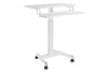 Two Tier Mobile Workstation Desk with Pneumatic Height Adjustment