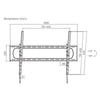 Fixed Flat TV Wall Bracket 60"-120" Tilt 10° VESA Max 900x600