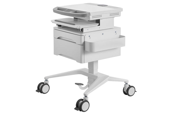 Mobile Medical Trolley Cart 2 Drawers Pneumatic Height Adjustment