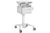 Mobile Medical Trolley Cart 2 Drawers Pneumatic Height Adjustment
