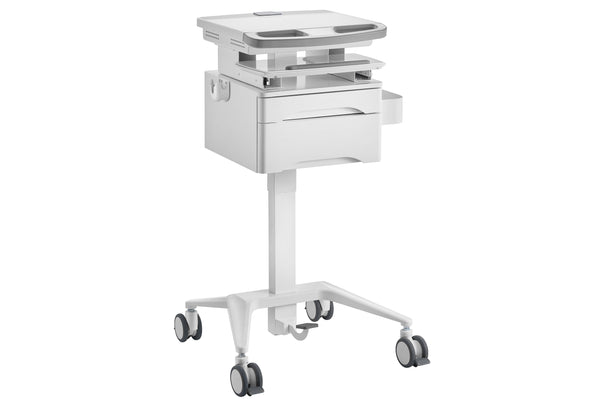 Mobile Medical Trolley Cart 2 Drawers Pneumatic Height Adjustment