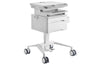 Mobile Medical Trolley Cart 2 Drawers Pneumatic Height Adjustment