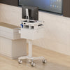 ProperAV Mobile Workstation Trolley Cart with Drawers