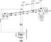 Desk Clamp Monitor Mount | Dual 17"-34"