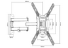 Heavy Duty Swing Arm TV Wall Bracket 23" 24" 28" 32" 37" 40" 42" 43" 46" 50" 55" Tilt 20° VESA Max 400x400 Black