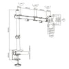 Desk Clamp Monitor Mount | Single 17"-32"