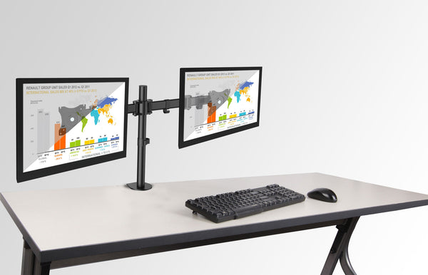 Desk Clamp Monitor Mount | Dual 17"-34"