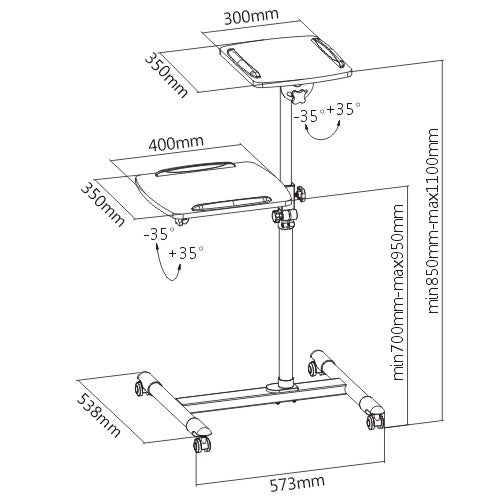 Multi-Level Projector Trolley - ProperAV