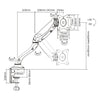 Articulated Swing Arm Monitor Mount | Single 17"-32"