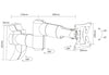 Swing Arm TV Wall Bracket 13" 19" 22" 23" 24" 28" Tilt 20° VESA Max 100x100 Dual Pivot White