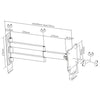Heavy Duty Swing Arm TV Wall Bracket 13" 19" 22" 23" 24" 28" Tilt 70° VESA Max 100x100 White
