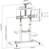 Portable TV Trolley Stand | 60"-100"