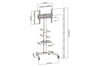 TV Trolley Stand on Wheels 32" 37" 40" 43" 48" 49" 50" 55" Max Load 35kg VESA Max 400-400mm