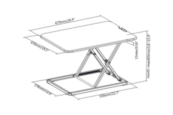 Work Proper 8: Ergonomic Sit-Stand Laptop Desk - ProperAV