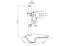Free-Standing Monitor Mount | Single 13''-32'' - ProperAV