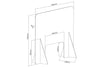 Protective Acrylic Sneeze Guard / Shield - 800x600x228mm - ProperAV