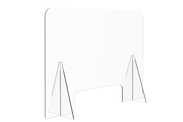 Protective Acrylic Sneeze Guard / Shield - 1200x600x228mm - ProperAV