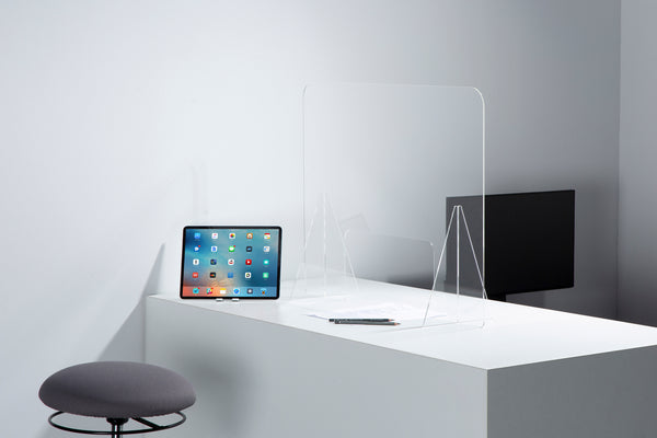 Protective Acrylic Sneeze Guard / Shield - 1200x600x228mm - ProperAV