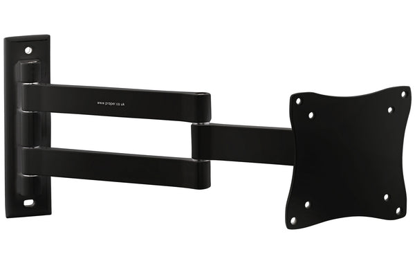 Heavy Duty Swing Arm TV Wall Bracket 13" 19" 22" 23" 24" 28" Tilt 70° VESA Max 100x100 Black