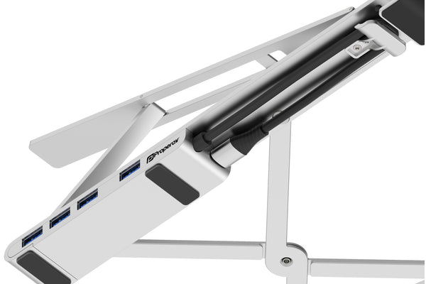Folding Laptop Stand with 100W PD USB-C / USB-A Charging Hub - ProperAV