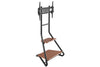 Bauhaus Style 37-75" TV Stand with Wooden Shelves and Black Frame
